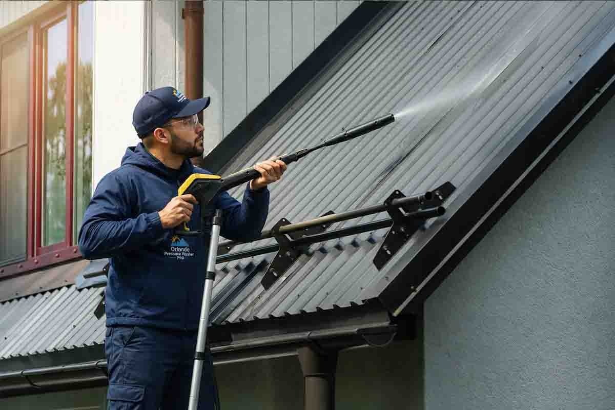 Commercial exterior cleaning Orlando FL — storefront and building soft wash service